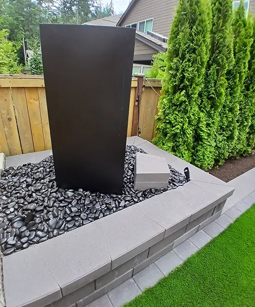 Luxury Backyard Renovation with Paver Patio & Fountains in Sea Tac 